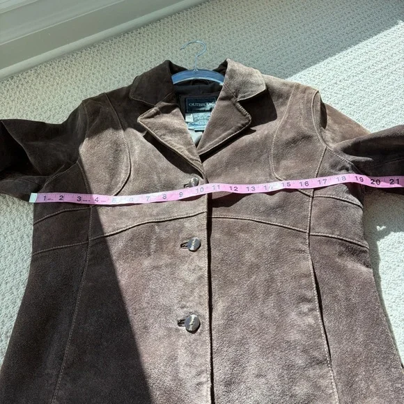 Outbrook Brown Genuine Leather Fringe Jacket - Picture 6 of 11